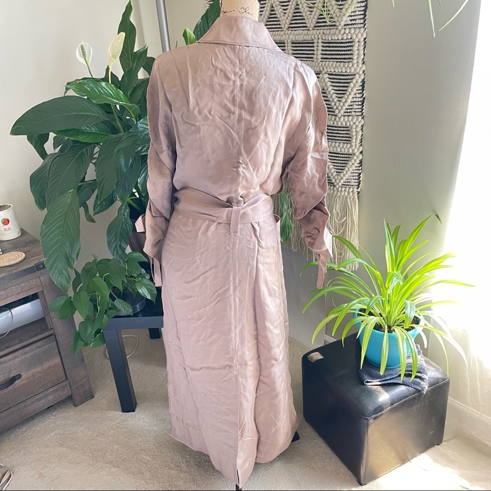 Cinq à Sept Aziza Duster Trench Coat Pewter XS/S NWT - Picture 15 of 16